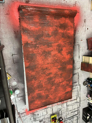 corrugated garage door