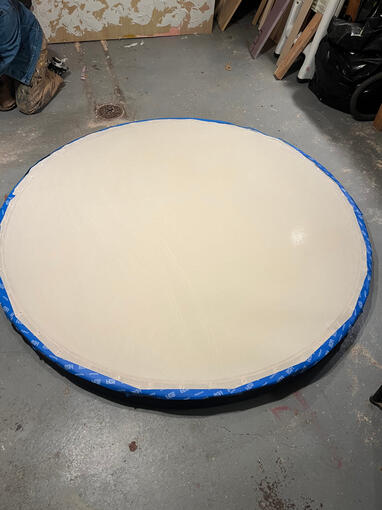 stretched & steamed muslin for moon lightbox